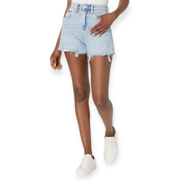 Blank NYC 8 (29) NWT Reeve High-Rise Cutoff Shorts Denim Womens Distressed - Picture 1 of 13